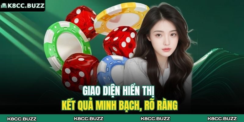 Giao diện hiển thị kết quả minh bạch, rõ ràng